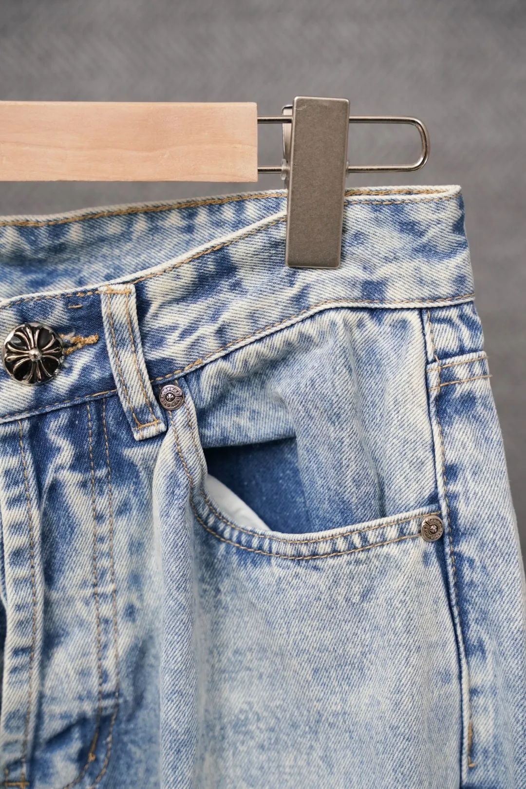 ：S 031 & Chrome Hearts Light Blue Same Style ：Light Blue Size：28 30 32 34 （S-XL)